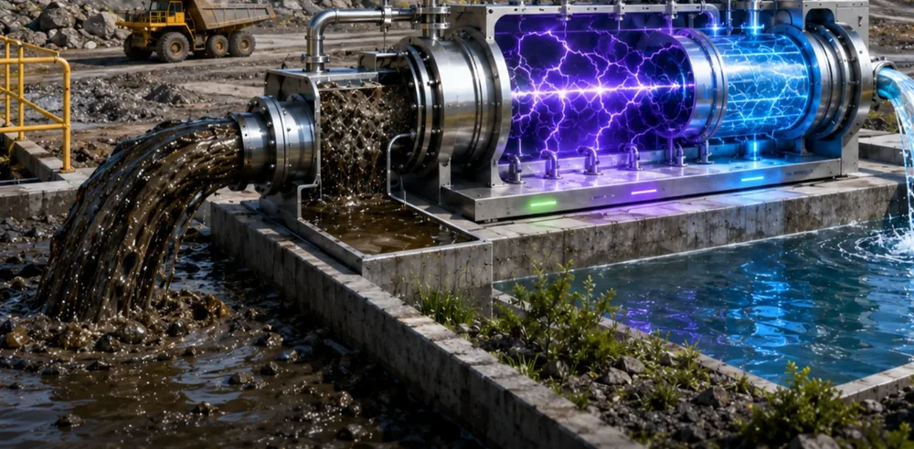 Cold plasma treatment unit at a mining site