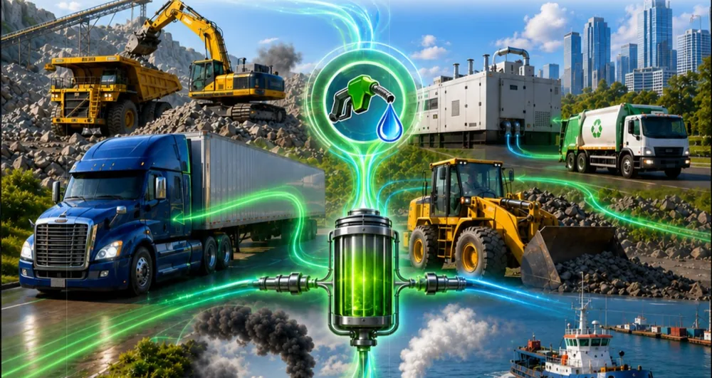 Optimización de combustible en camiones, equipos mineros, un generador y una embarcación